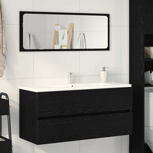 Black Oak Sink Cabinet - 100x38.5x45 cm Engineered Wood