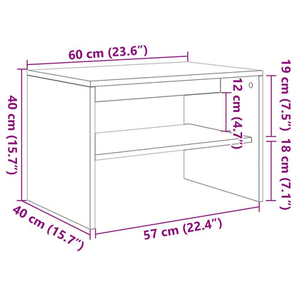 TV Cabinet Concrete Grey 60x40x40 cm Engineered Wood