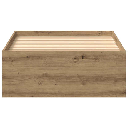 Artisan Oak Bed Frame 75x190 cm - Engineered Wood, No Mattress