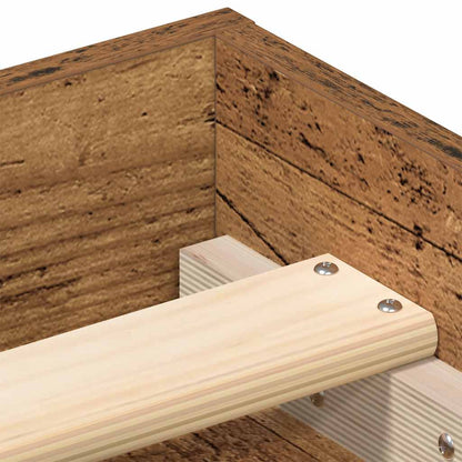 Rustic Old Wood Bed Frame 150x200 cm - Engineered Wood Design