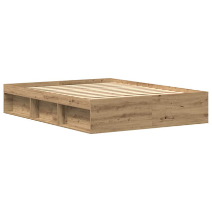 Artisan Oak Bed Frame 150x200 cm - Engineered Wood Elegance