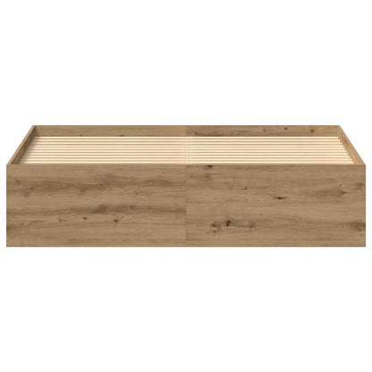 Artisan Oak Bed Frame 150x200 cm - Engineered Wood Elegance