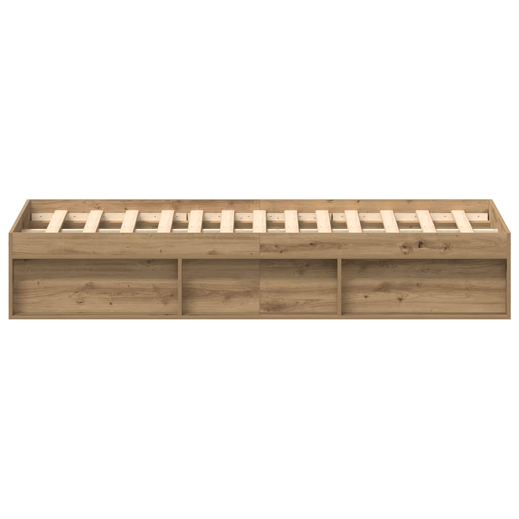 Artisan Oak Bed Frame 150x200 cm - Engineered Wood Elegance
