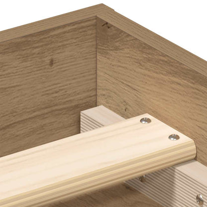 Artisan Oak Bed Frame 150x200 cm - Engineered Wood Elegance