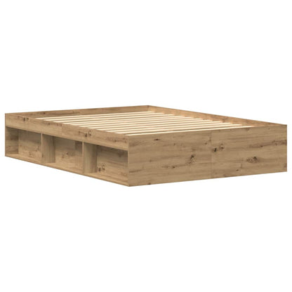 Artisan Oak Bed Frame 135x190 cm - Durable Engineered Wood