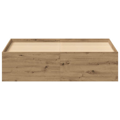 Artisan Oak Bed Frame 135x190 cm - Durable Engineered Wood