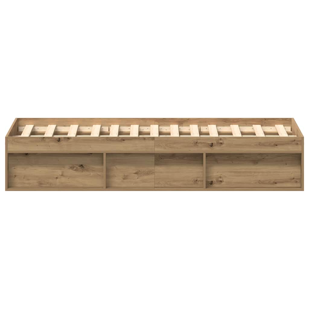 Artisan Oak Bed Frame 135x190 cm - Durable Engineered Wood
