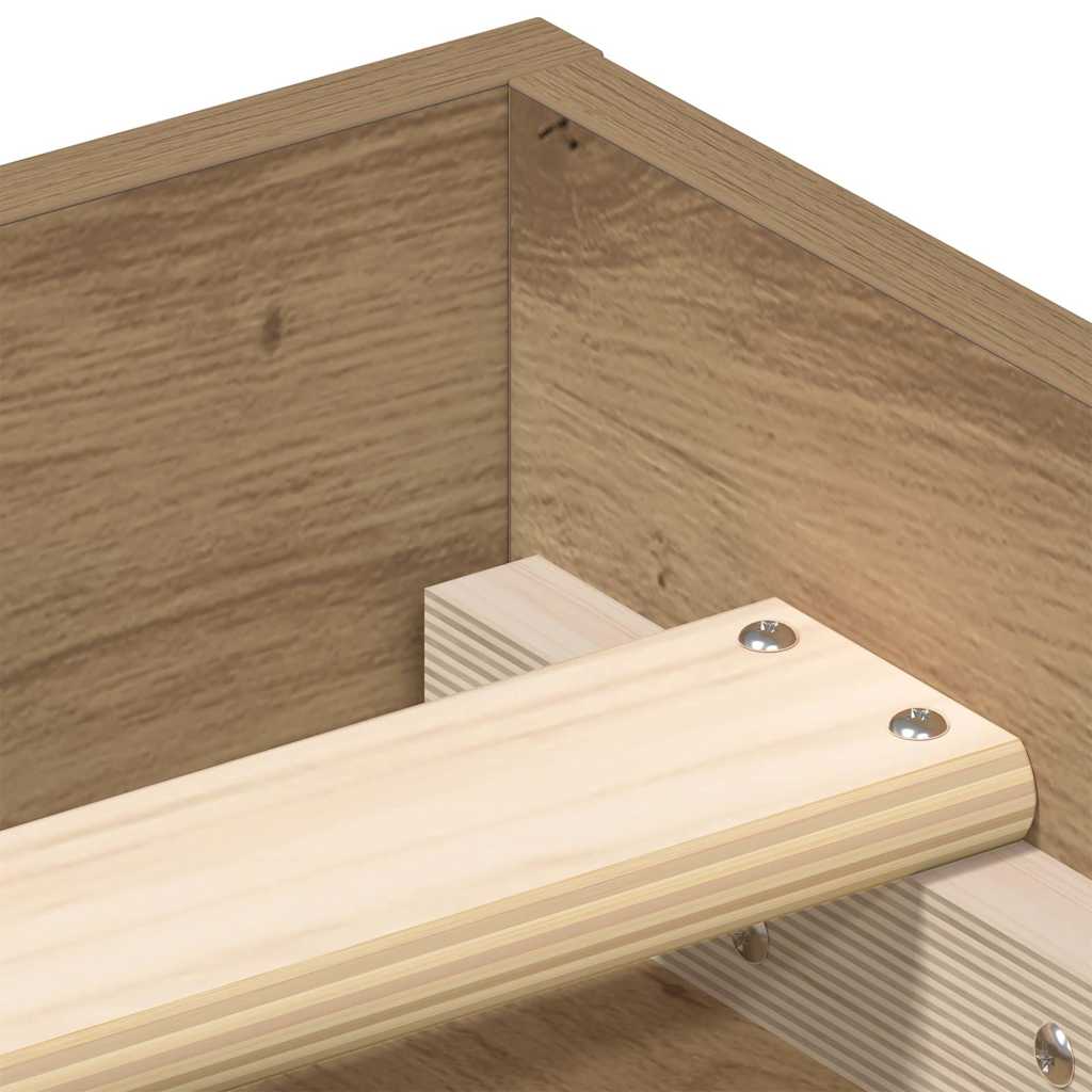 Artisan Oak Bed Frame 135x190 cm - Durable Engineered Wood