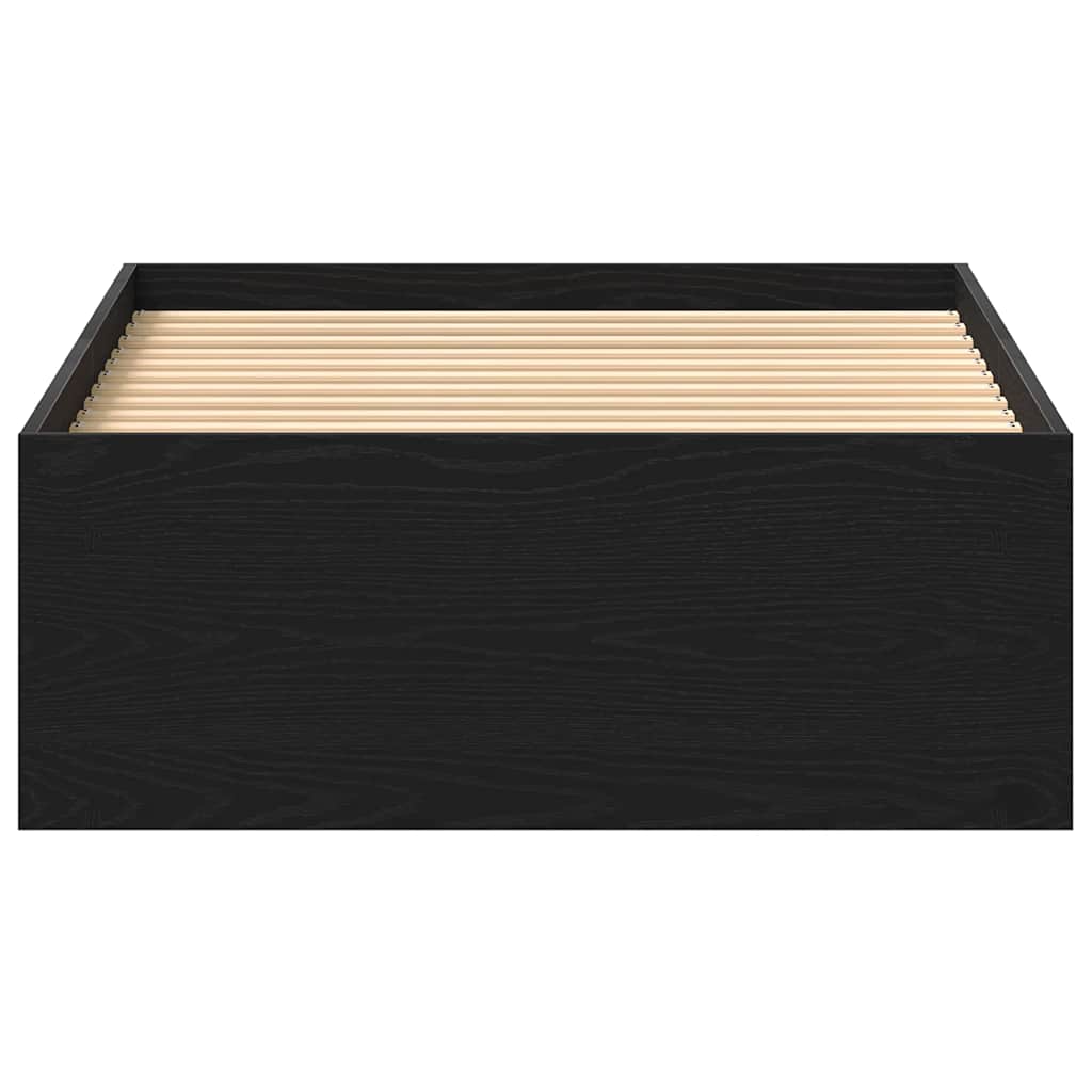 Black Oak Engineered Wood Bed Frame 100x200 cm (No Mattress)