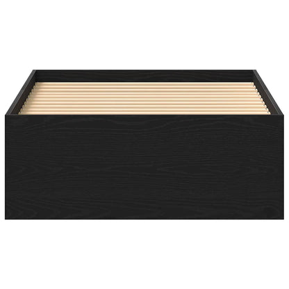 Black Oak Engineered Wood Bed Frame 100x200 cm (No Mattress)