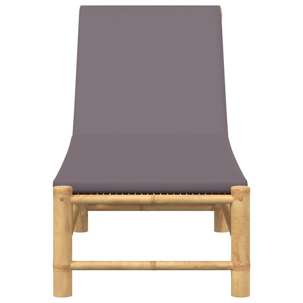 Bamboo Sun Lounger with Cushions 55x199x30 cm - Relax in Style