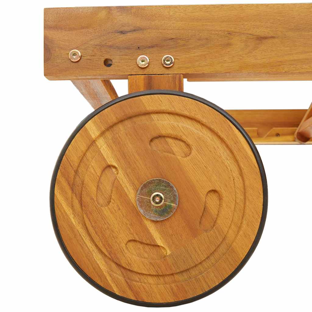 Stylish Solid Acacia Wood Sun Loungers 2-Piece Set
