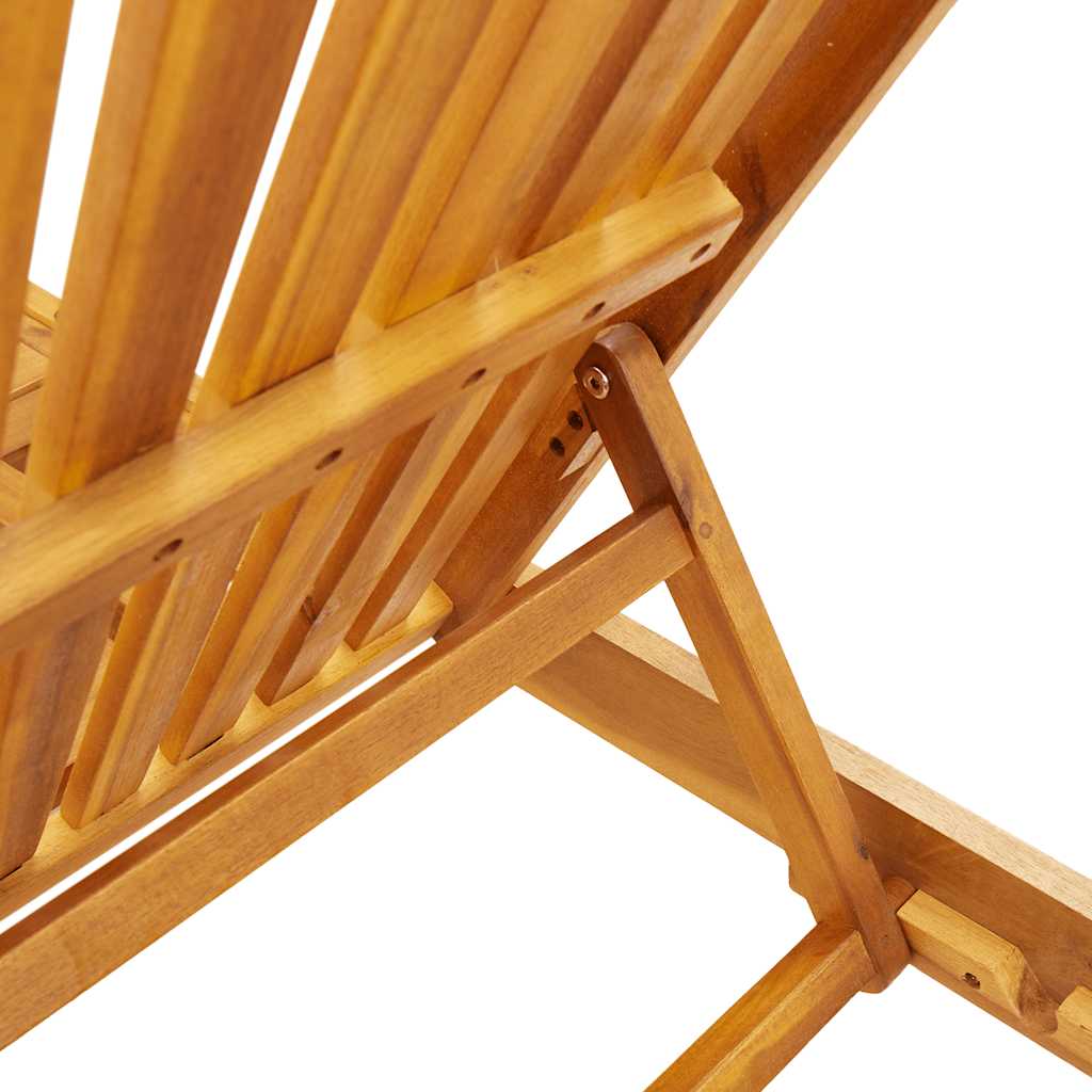Stylish Solid Acacia Wood Sun Loungers 2-Piece Set