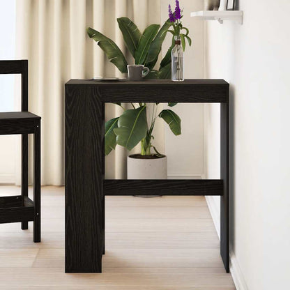 Bar Table with Racks, Black Oak, 90x40x103.5 cm, Engineered Wood