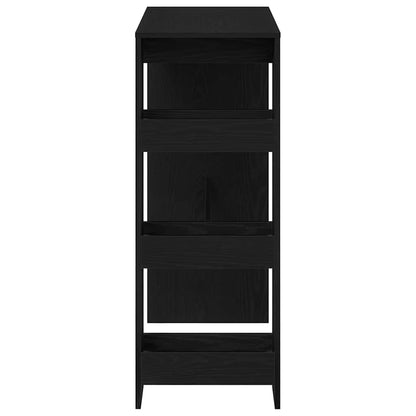 Bar Table with Racks, Black Oak, 90x40x103.5 cm, Engineered Wood