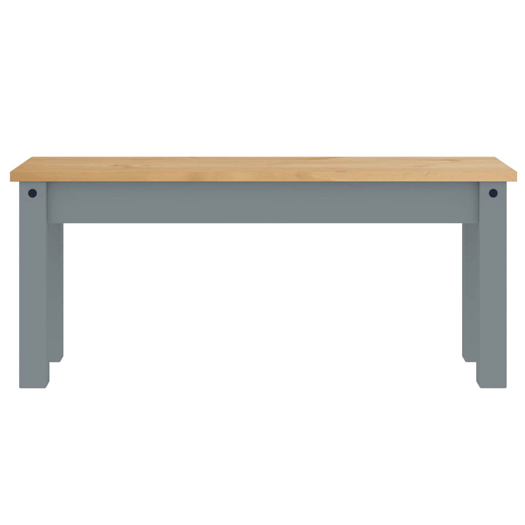 3 Piece Dining Set Panama Grey Solid Wood Pine