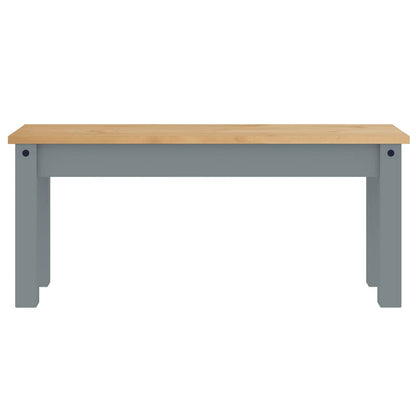 3 Piece Dining Set Panama Grey Solid Wood Pine