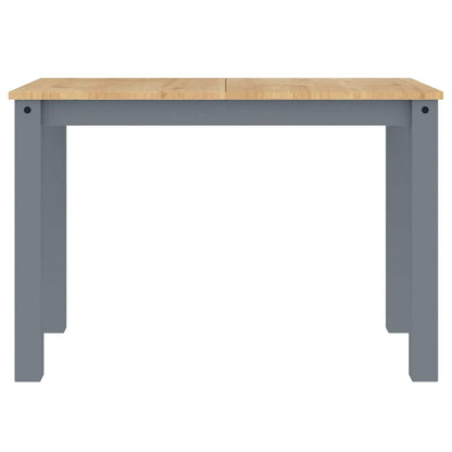 3 Piece Dining Set Panama Grey Solid Wood Pine