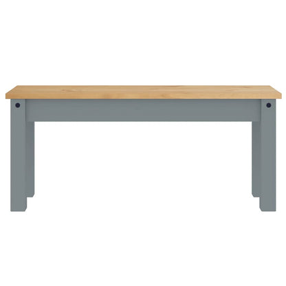 4 Piece Dining Set Panama Grey Solid Wood Pine