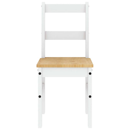 5 Piece Dining Set Panama White Solid Wood Pine