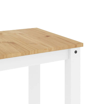 5 Piece Dining Set Panama White Solid Wood Pine