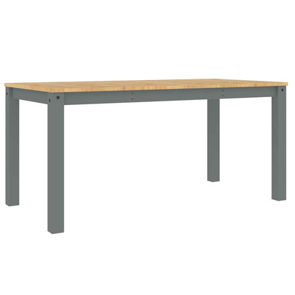 3 Piece Dining Set Panama Grey Solid Wood Pine
