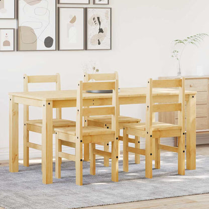 5 Piece Dining Set Panama Solid Wood Pine