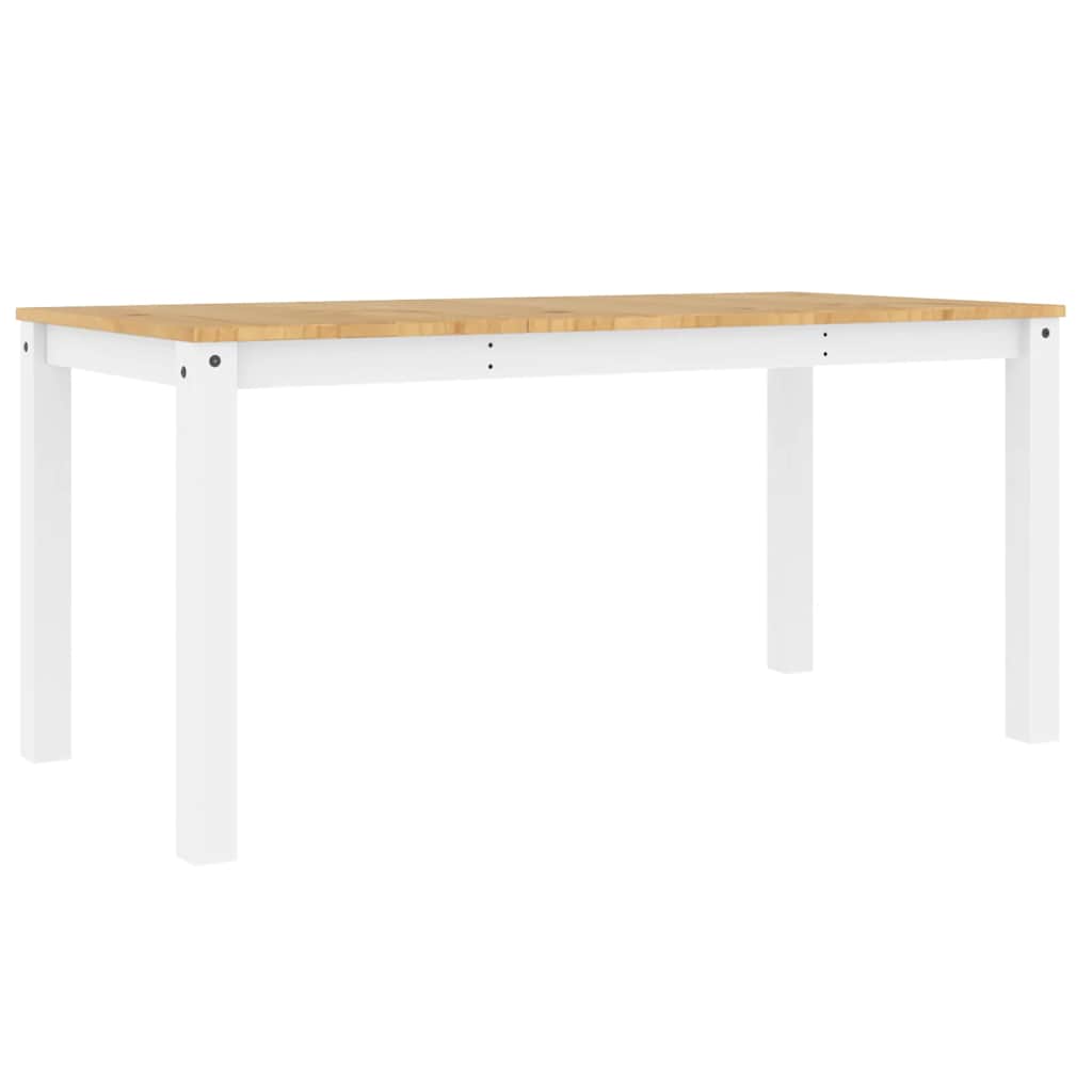 5 Piece Dining Set Panama White Solid Wood Pine