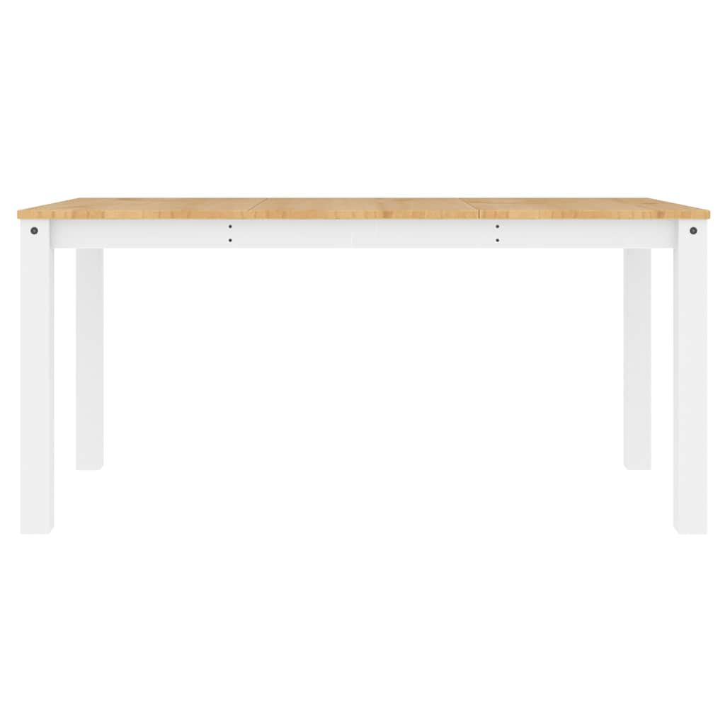5 Piece Dining Set Panama White Solid Wood Pine