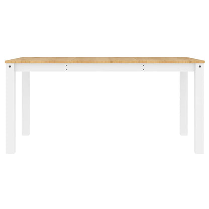5 Piece Dining Set Panama White Solid Wood Pine