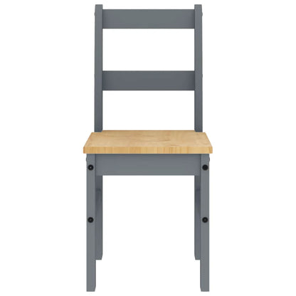 4 Piece Dining Set Panama Grey Solid Wood Pine