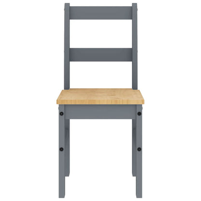 5 Piece Dining Set Panama Grey Solid Wood Pine