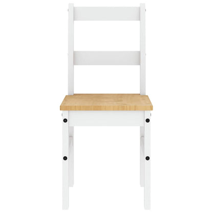 5 Piece Dining Set Panama White Solid Wood Pine