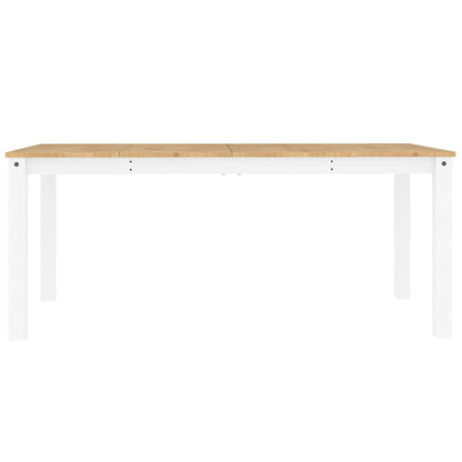 5 Piece Dining Set Panama White Solid Wood Pine