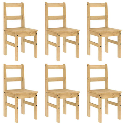 7 Piece Dining Set Panama Solid Wood Pine