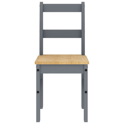 7 Piece Dining Set Panama Grey Solid Wood Pine