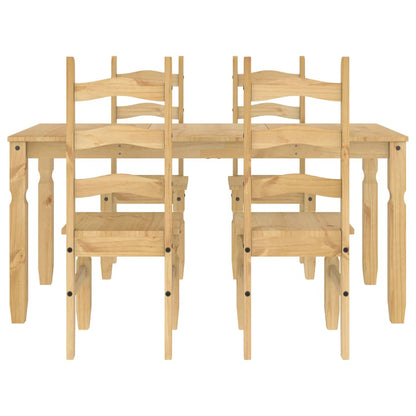 5 Piece Dining Set Panama Solid Wood Pine