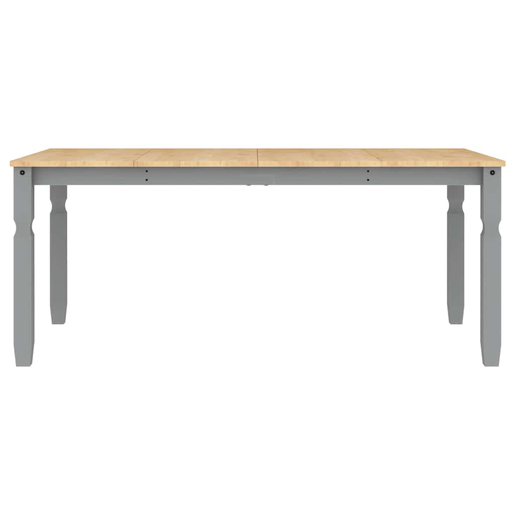 3 Piece Dining Set Panama Grey Solid Wood Pine