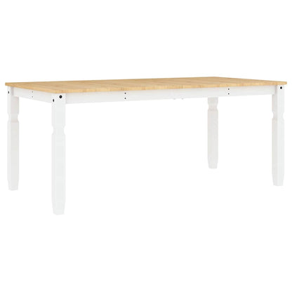 5 Piece Dining Set Panama White Solid Wood Pine
