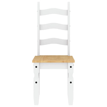 5 Piece Dining Set Panama White Solid Wood Pine