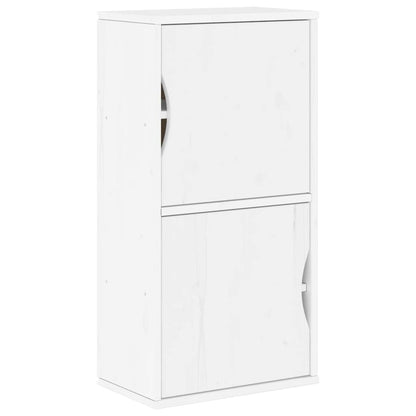 5 Piece TV Units with Storage ODDA White Solid Wood Pine