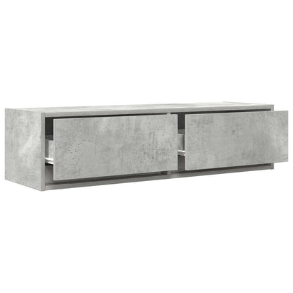 Concrete Grey TV Cabinet, Engineered Wood 100x31x25.5 cm