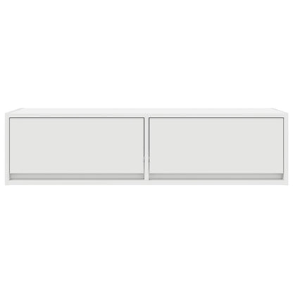 White Engineered Wood TV Cabinet - 100x31x25.5 cm