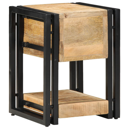 Solid Mango Wood Nightstand 40x40x40 cm - Stylish & Durable