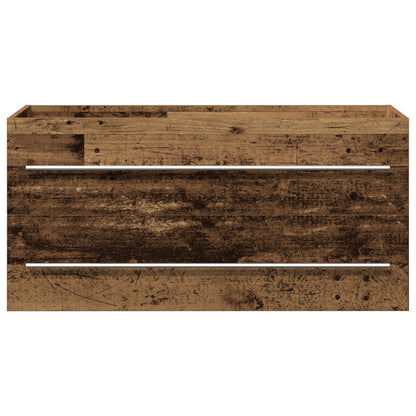 Rustic Bathroom Sink Cabinet, 100x38.5x48 cm, Engineered Wood