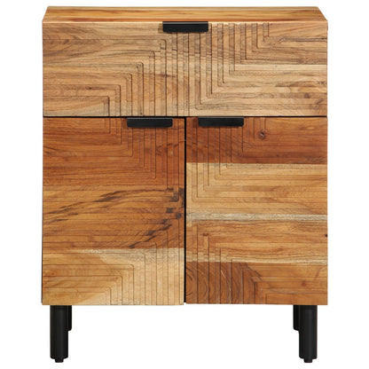 Solid Acacia Wood Bedside Cabinet, 50x33x60 cm - Elegant Design