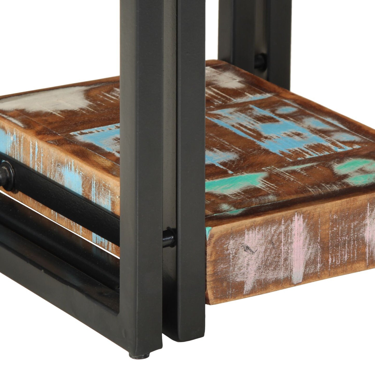 Solid Reclaimed Wood Nightstands Set - 2 pcs, 40x40x40 cm