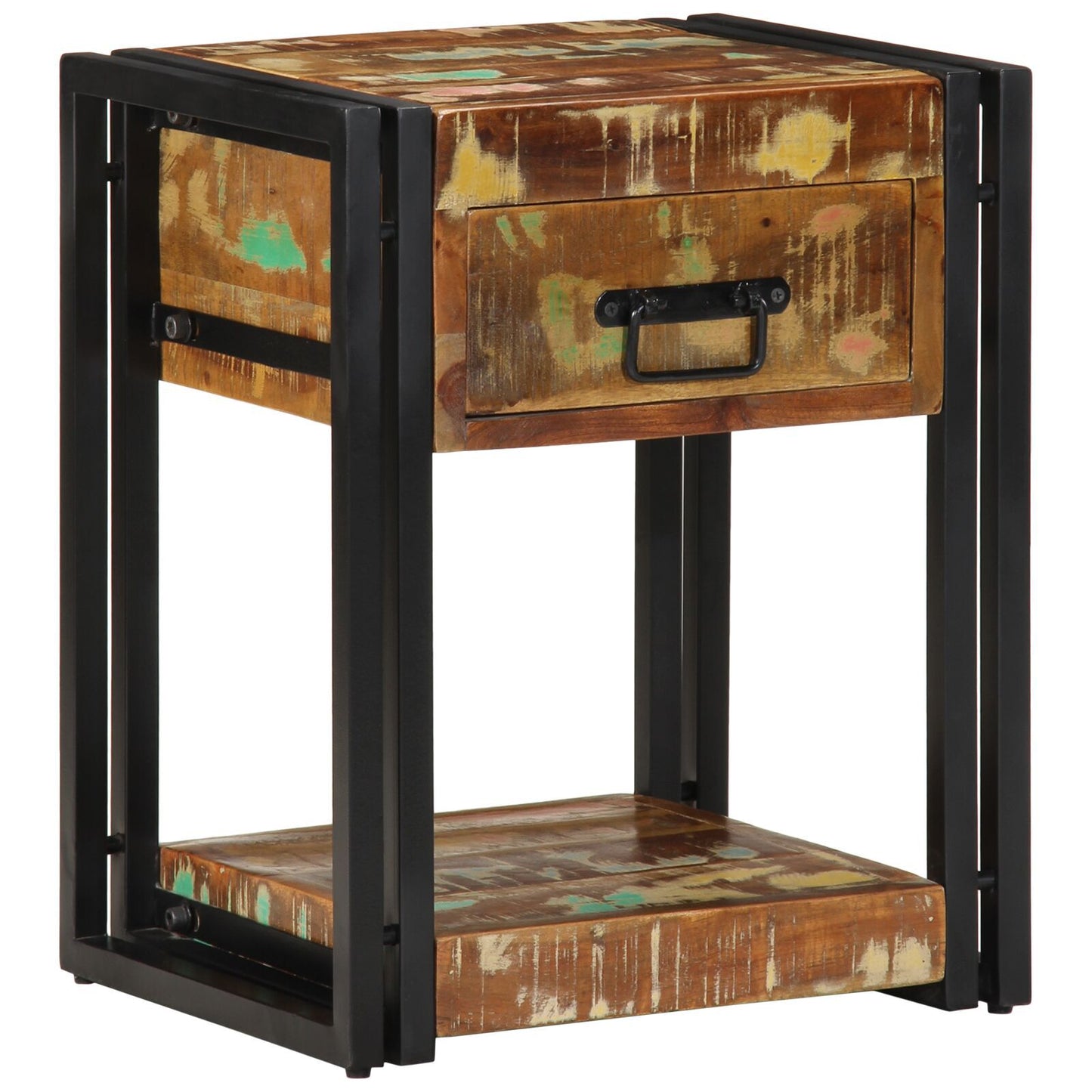Solid Wood Reclaimed Bedside Cabinet 40x35x50 cm - Eco-Friendly Design