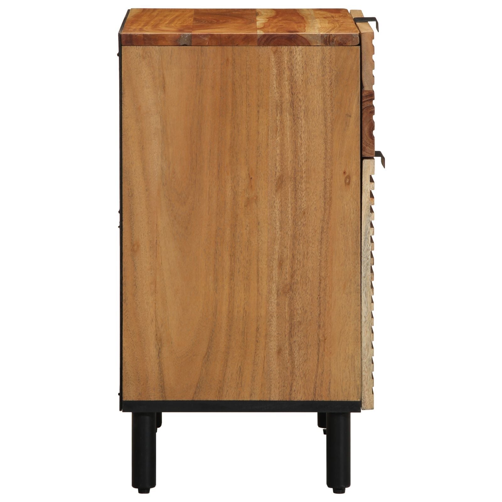 Solid Acacia Wood Bedside Cabinet 50x33x60 cm - Rustic Charm