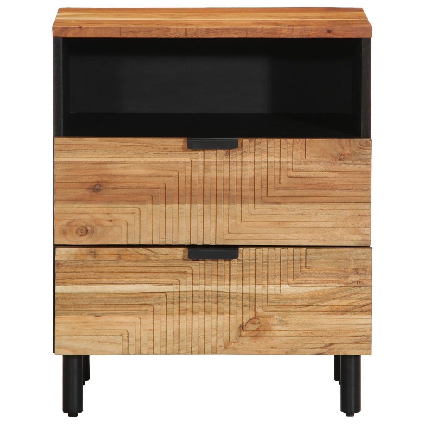 Solid Acacia Wood Bedside Cabinet 50x33x62 cm – Stylish & Durable